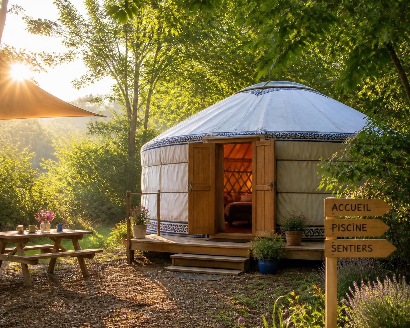 découvrez le camping en yourte en vendée, une expérience unique alliant confort et nature pour des vacances inoubliables.