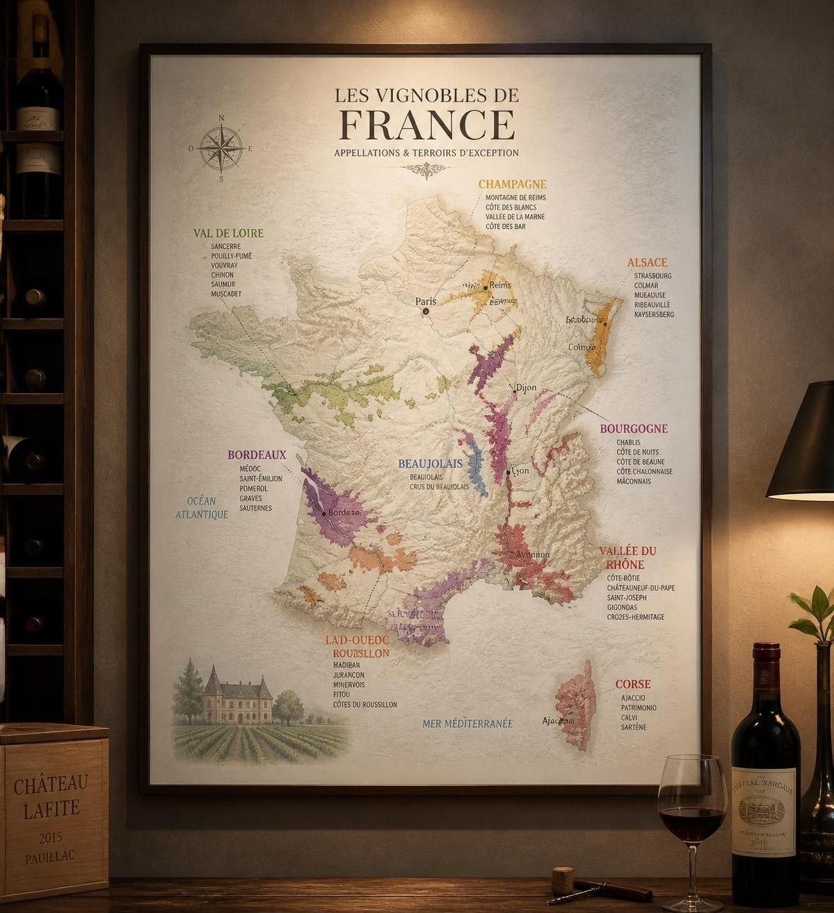explorez la carte des vignobles de france pour découvrir les terroirs uniques et les appellations renommées, et plongez dans l'univers riche et varié des vins français.
