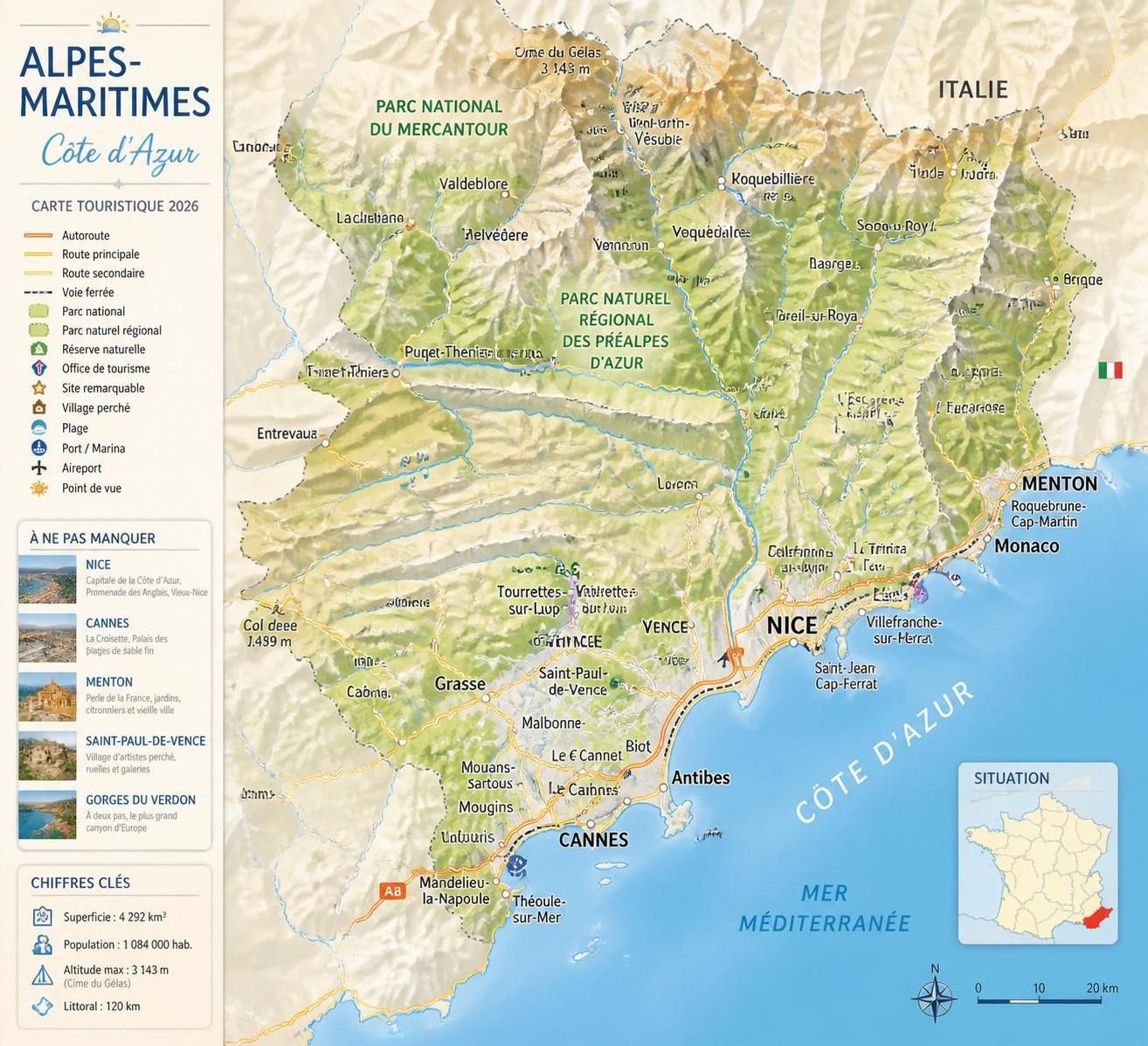 découvrez notre carte détaillée des alpes-maritimes pour 2026, un guide complet pour explorer cette région magnifique avec toutes les informations essentielles.