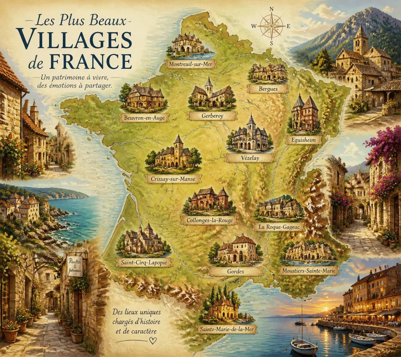explorez la carte des plus beaux villages de france et prĂ©parez un voyage inoubliable au cĆur des paysages et patrimoines d'exception.