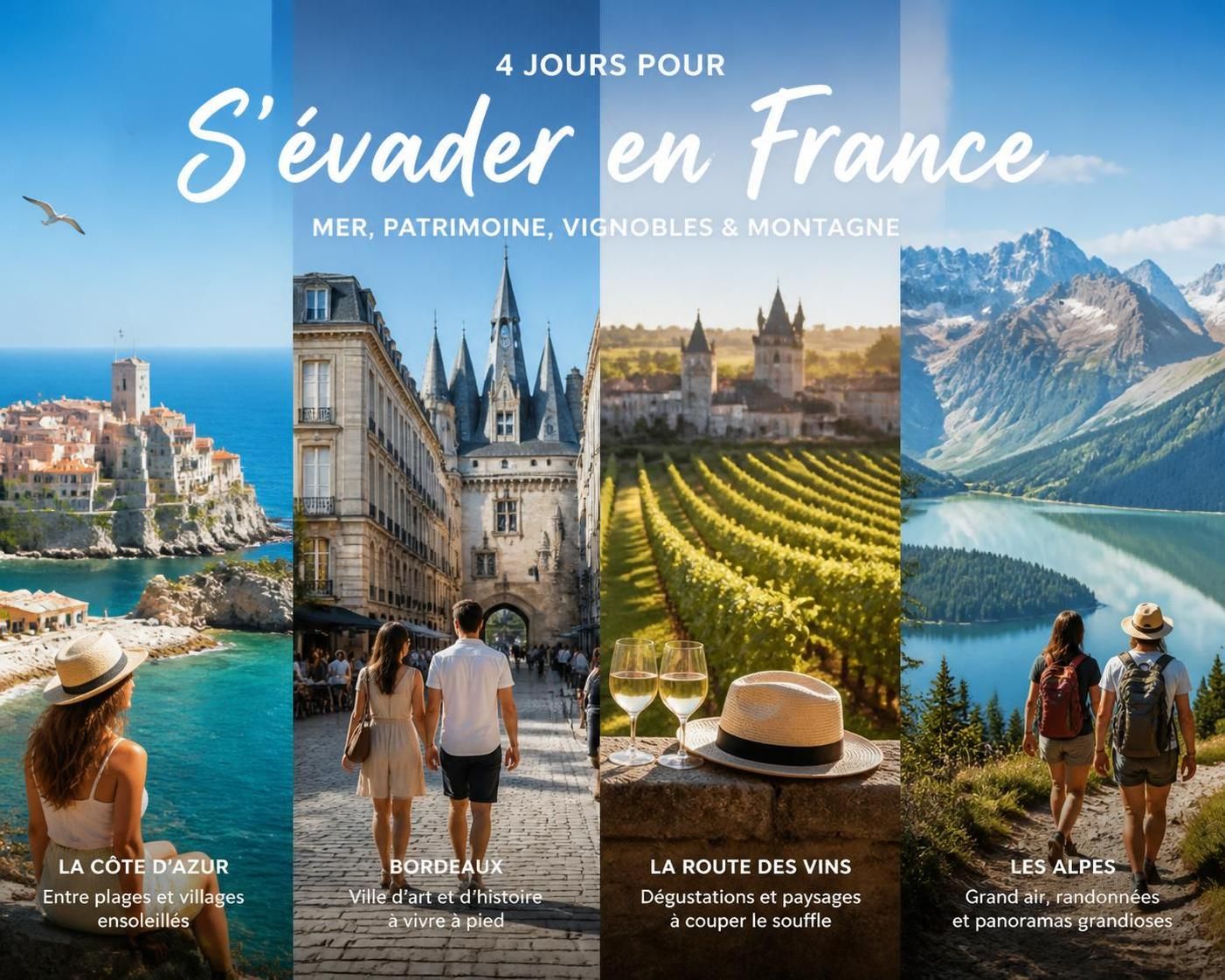 découvrez nos idées de destinations variées pour un séjour de 4 jours en france, alliant culture, nature et détente pour un court escapade réussie.