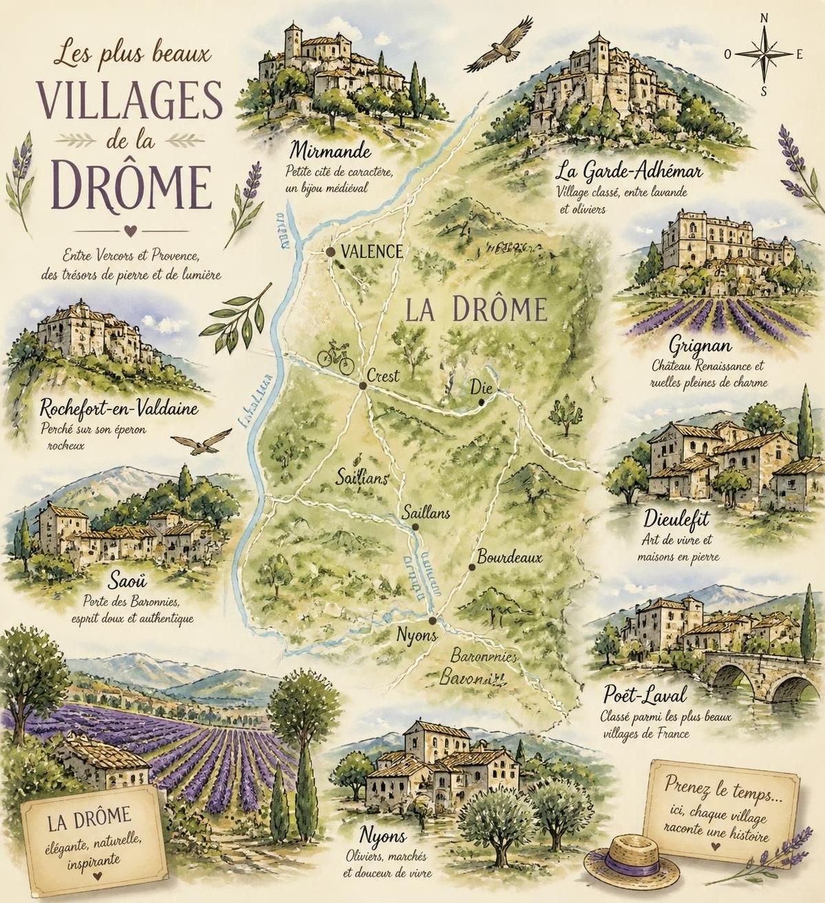 explorez la carte interactive des plus beaux villages de la drôme et planifiez vos escapades inoubliables au cœur de paysages pittoresques et authentiques.