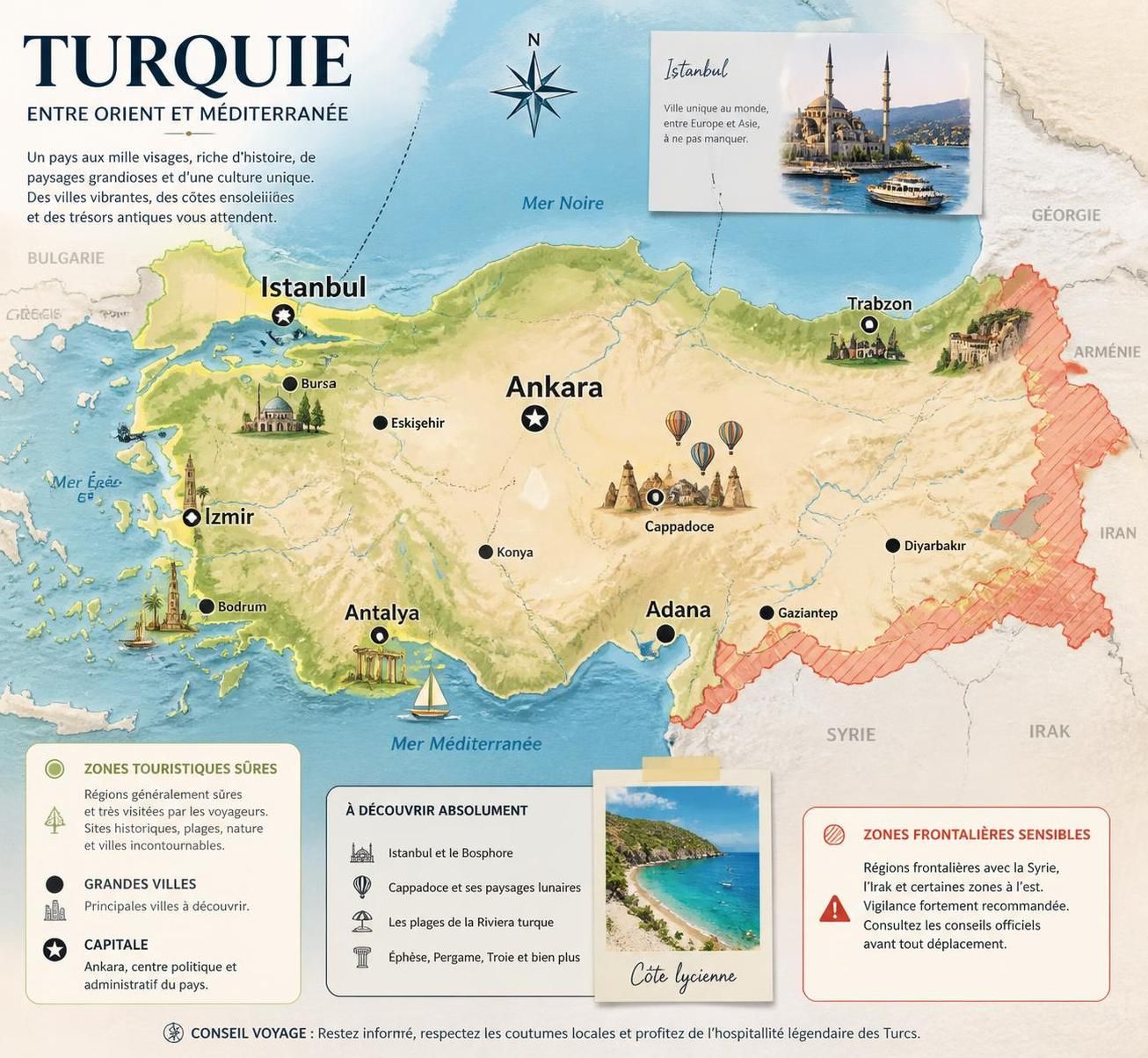 découvrez les informations essentielles sur la sécurité des voyages en turquie actuellement. conseils et mesures à prendre pour un séjour serein.