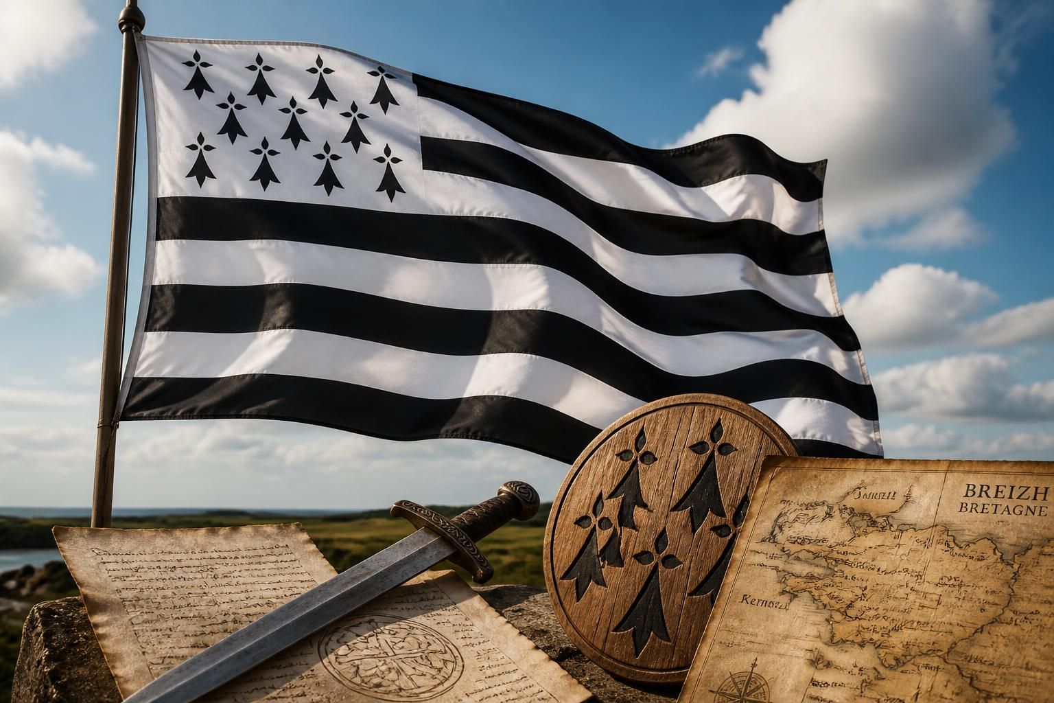 découvrez l'histoire et la signification du drapeau breton, symbole fort de l'identité et de la culture de la bretagne.